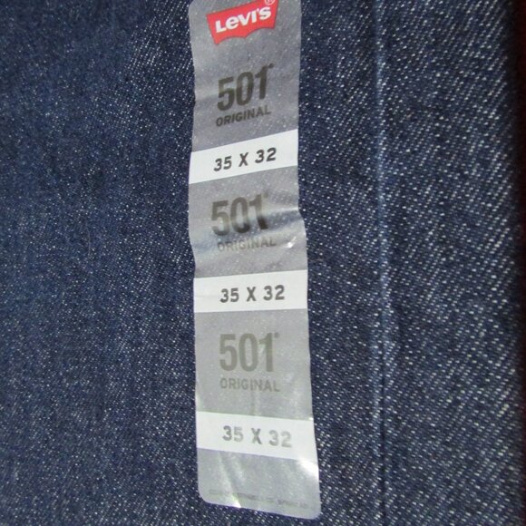 Levi's Original 501 Jeans 35 x 32 Button Fly 100% Cotton - Picture 7 of 10